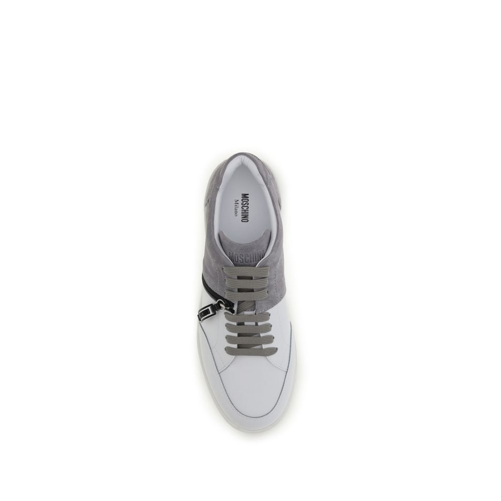 Sneakers by Moschino for men in bos taurus calf suede leather multicolor features a chic design, perfectly showcasing the chic low-top style of this Men's Low Top Bos Taurus Calf Suede Leather Sneakers.