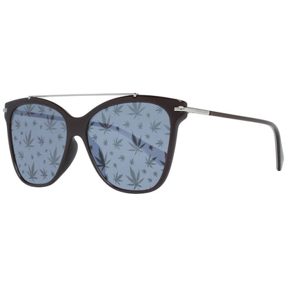 Sunglasses by Police for women in brown features an ethereal butterfly frame design with brown coloured frame frames and category-3-dark-tint lens for a ethereal finish.