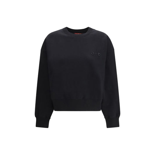 Sweatshirt by Gucci for women in cotton black presents a smart casual silhouette, featuring a smart casual crew neckline and for a sophisticated look.