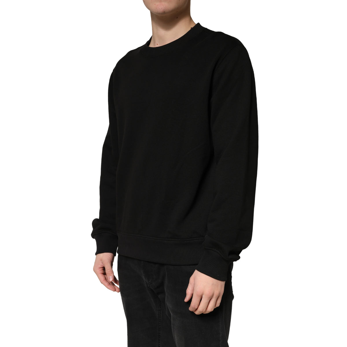 Dolce & Gabbana Men's Regular Fit Cotton Sweatshirt - Black