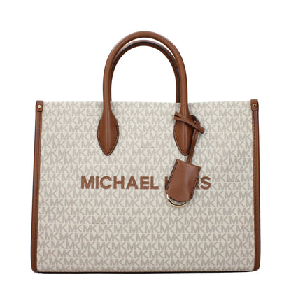 Handbag by Michael Kors for women in fabric beige features a refined silhouette, showcasing a secure , organized , and versatile adjustable-strap for a refined finish.