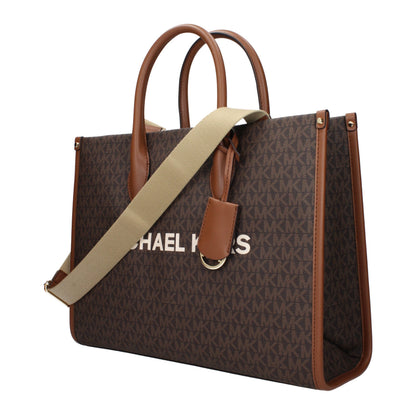Handbag by Michael Kors for women in fabric brown features a ornamental silhouette, showcasing a secure , ample , and ornamental adjustable-strap for a sophisticated look.