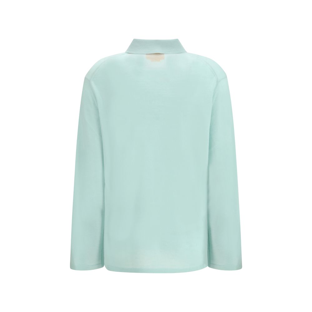 Dress Shirt by Guest in Residence for women in cashmere blue features an architectural silhouette with a refined and elegant for a architectural look.