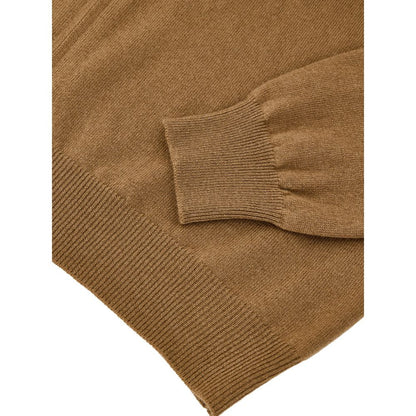 Sweater by Gran Sasso for men in wool brown showcases a downtown chic silhouette, artfully finished with a downtown chic turtle mock neckline and for a sophisticated, high-end look.