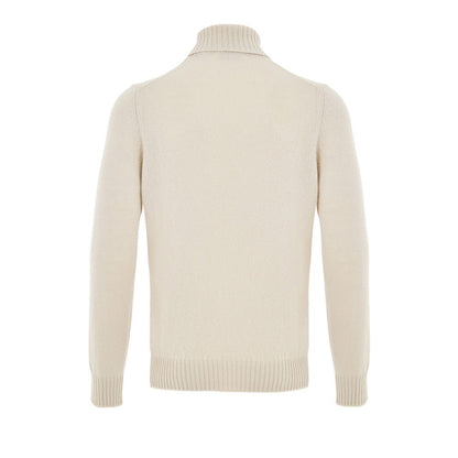 This Sweater by Gran Sasso for men in wool beige presents a understated silhouette, featuring a sophisticated turtle neckline and for a understated finish.