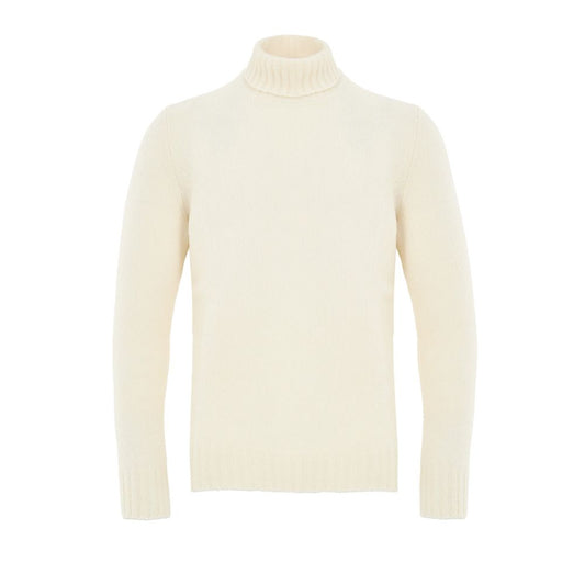 This Sweater by Gran Sasso for men in polyamide wool white presents a understated silhouette, featuring a sophisticated turtle neckline and for a understated finish.