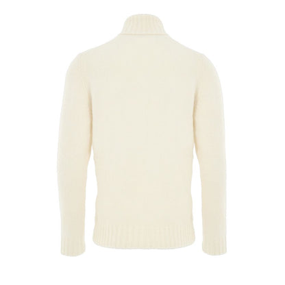 Sweater by Gran Sasso for men in polyamide wool white showcases a discreet silhouette, finished with a discreet turtle neckline and for a discreet look.