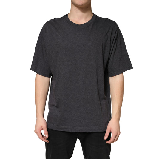 Dolce & Gabbana Men's Regular Fit Short-Sleeve Crew Neck Cotton T-Shirt - Dark Gray