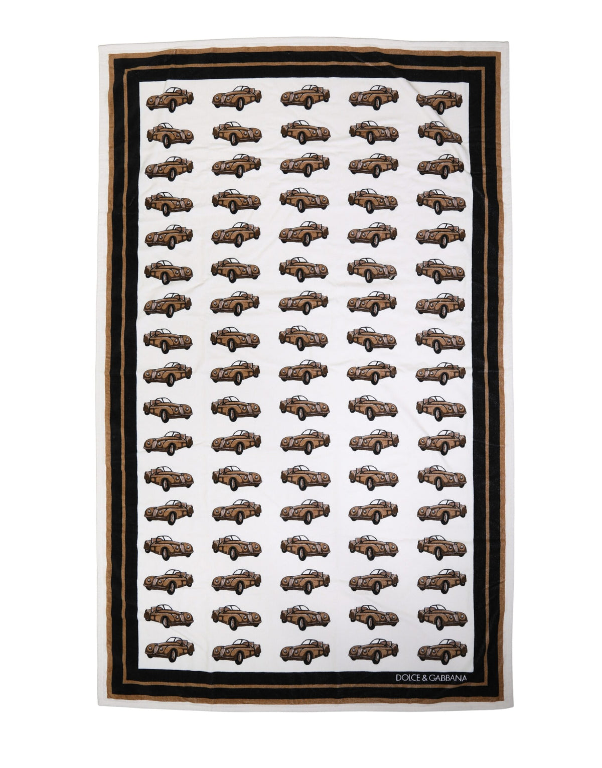 Dolce & Gabbana Cotton Beach Towel - White Print