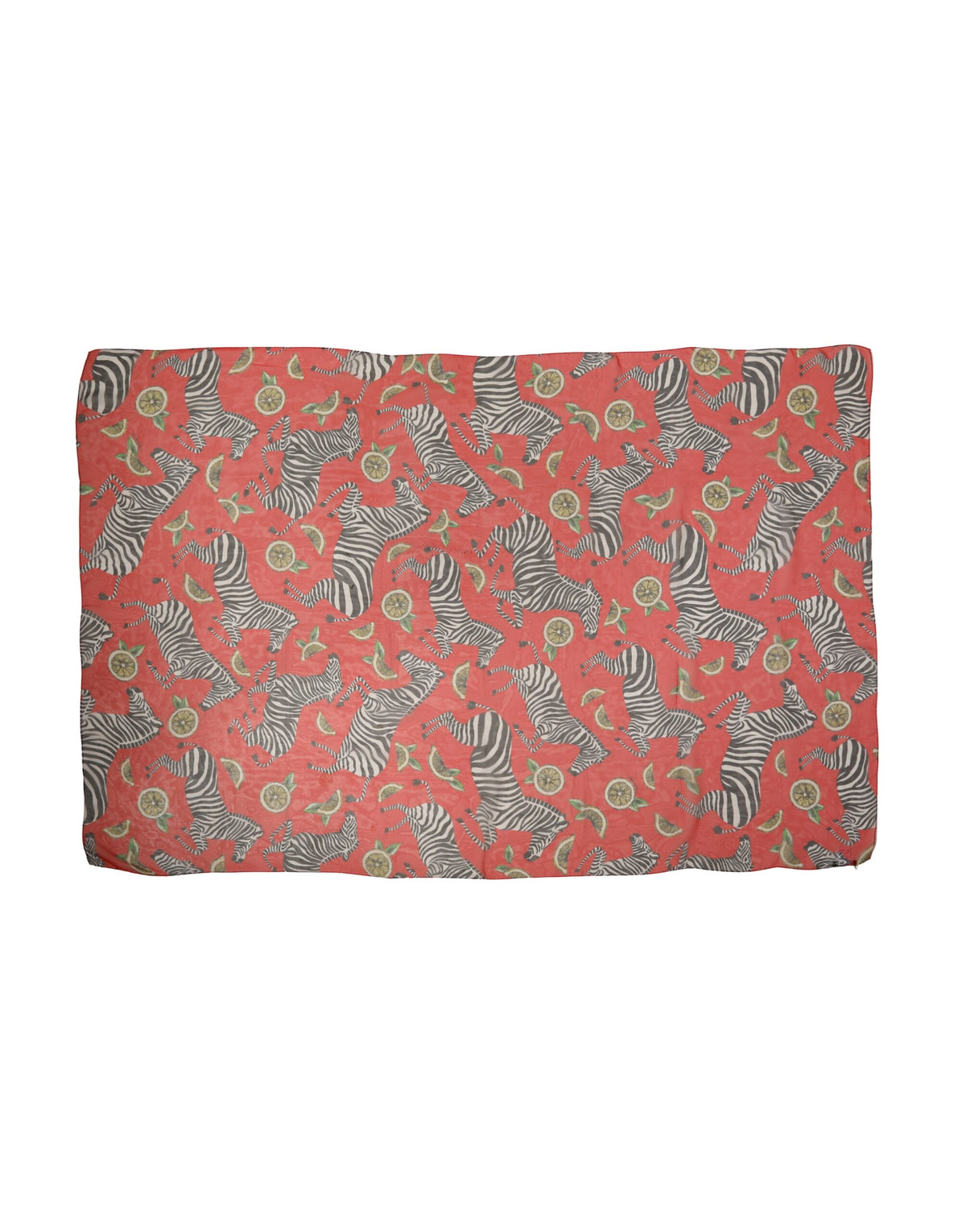 Dolce & Gabbana Silk Rectangular Stole Wrap Scarf - Red Zebra Print