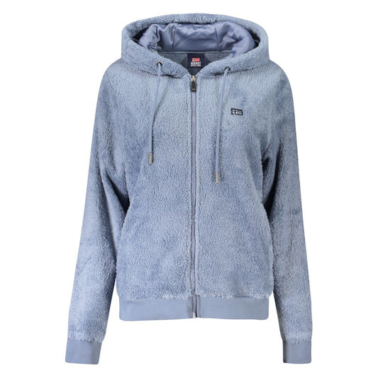 Hooded Overcoat by Norway 1963 for women in polyester blue features an satoral silhouette, showcasing a sophisticated hooded neckline and satoral pockets & hooded for a premium, timeless look.