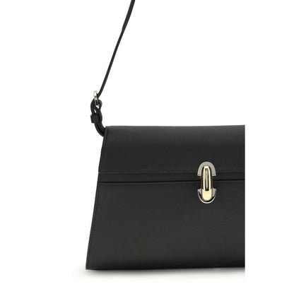 Shoulder Clutch Bag by Savette for women in bos taurus calf leather black features a effortless chic silhouette with a secure turn-lock, ample internal-pockets, and versatile shoulder-strap & adjustable-strap for a effortless chic finish.