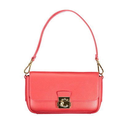 This Handbag by Coccinelle for women in leather and red presents a sculptural silhouette featuring a secure snap & zipper, ample internal-pockets, and versatile shoulder-strap & adjustable-strap for a sculptural finish.