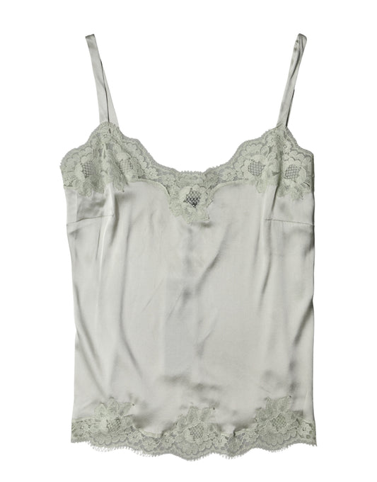 Dolce & Gabbana Women's Cotton Silk Nylon & Lace Pajamas - Green Floral
