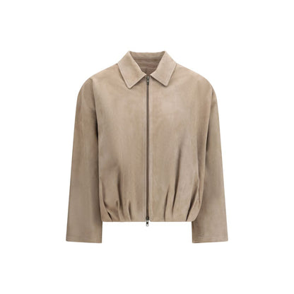 Overcoat by Salvatore Santoro for women in suede leather beige features an satoral silhouette, showcasing a sophisticated and satoral for a premium, timeless look.