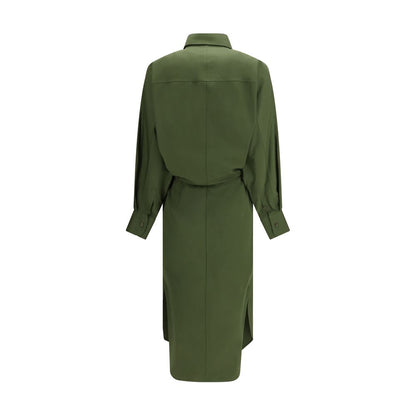 Dress by Givenchy for women in cotton bicolour showcases a striking silhouette, elegantly detailed with a , refined , and a striking midi for a striking finish.