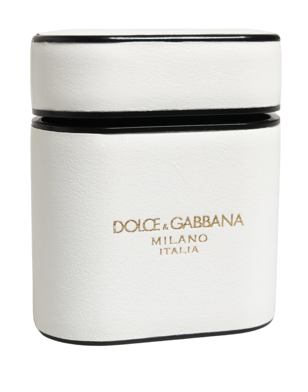 Dolce & Gabbana Calf Leather Earbuds Carrying Case - White Print