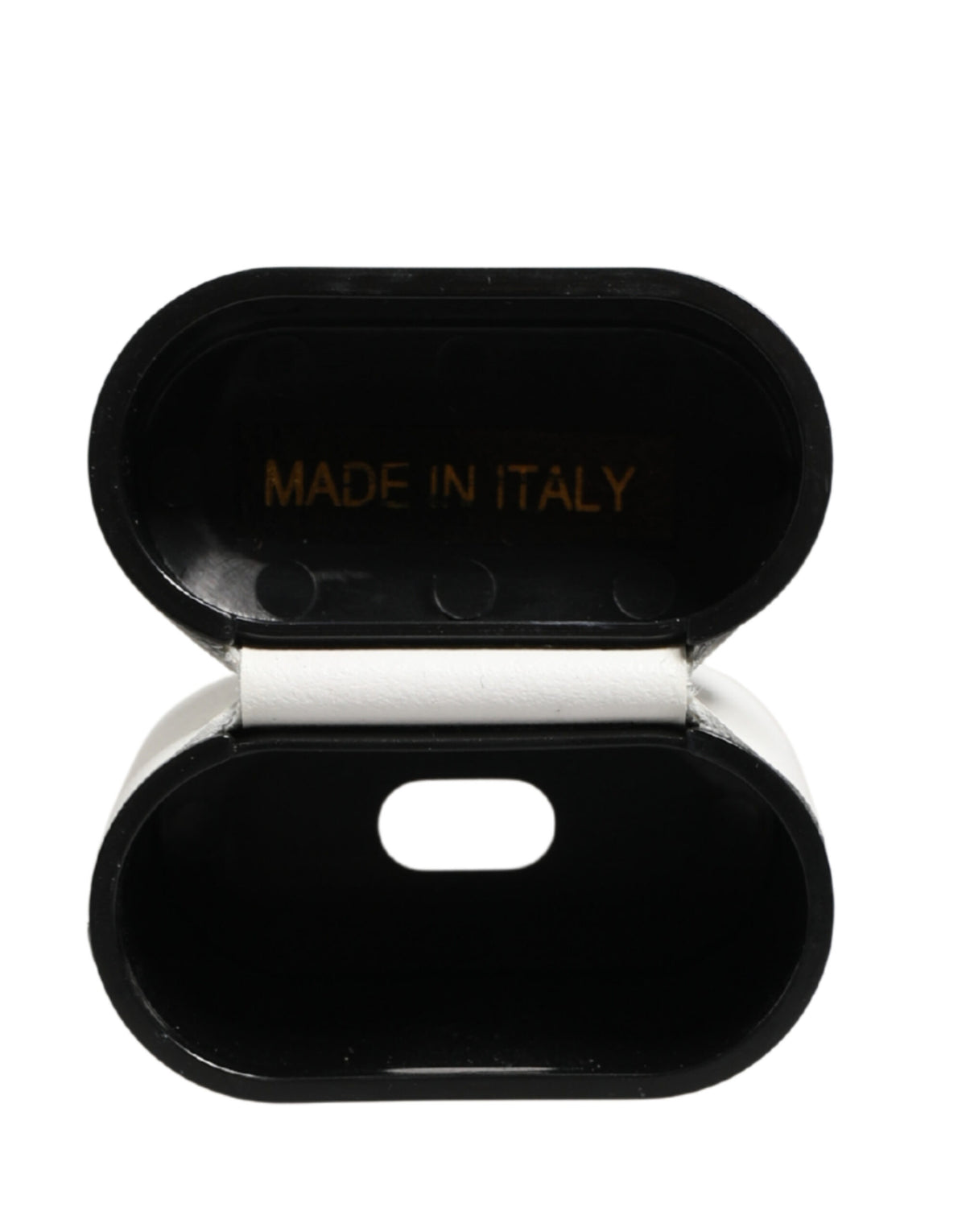 Dolce & Gabbana Calf Leather Earbuds Carrying Case - White Print