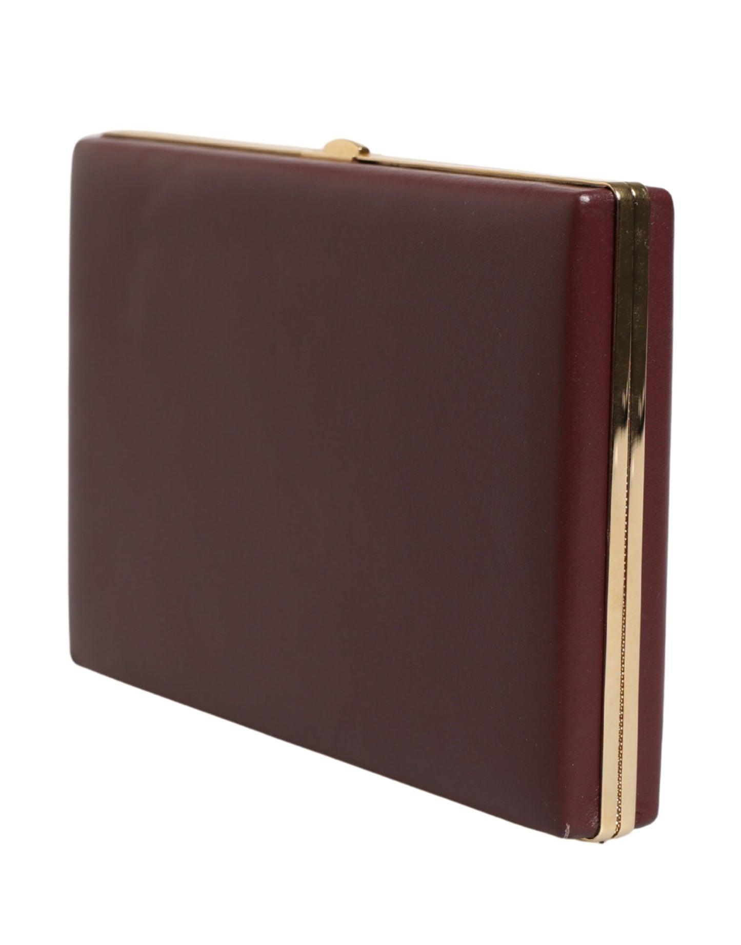 Evening Clutch Handbag by Dolce & Gabbana for women in calfskin leather black, brown & gold showcases a sculptural silhouette, featuring a secure , ample , and versatile for a sculptural aesthetic.
