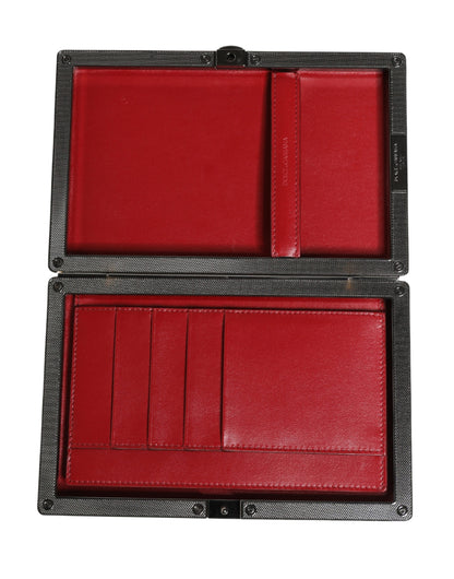 Evening Clutch Handbag by Dolce & Gabbana for women in calf leather & aluminium beige, black & red features a sculptural silhouette with a secure , ample , and versatile for a sculptural finish.