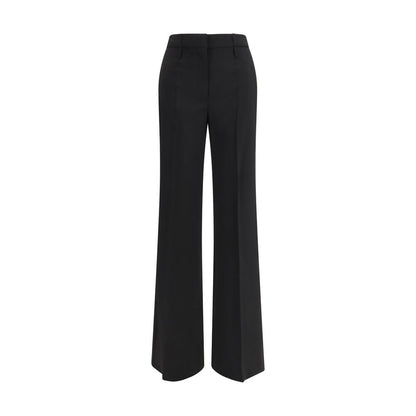 Trousers by Max Mara for women in wool & canvas black & natural features a tailored silhouette with a tailored flared & regular-fit, defined by its long and a sophisticated .