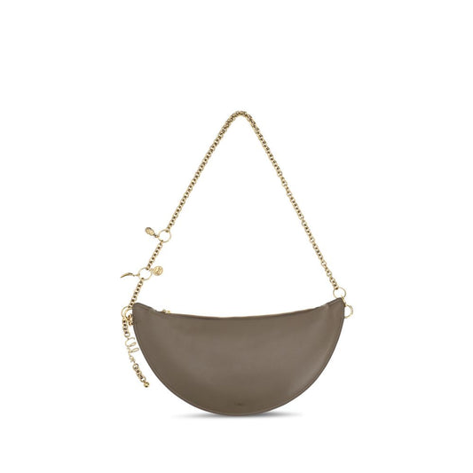 Shoulder Evening Clutch Bag by Chloé for women in bos taurus nappa leather gray presents a versatile silhouette, showcasing a secure and versatile with versatile shoulder-strap & detachable-strap for a sophisticated look.