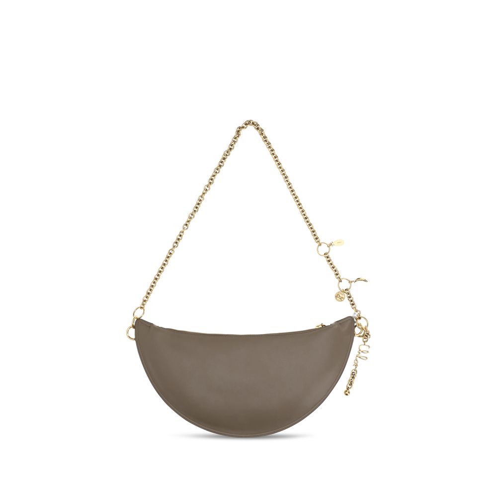 Shoulder Evening Clutch Bag by Chloé for women in bos taurus nappa leather gray features a enviable silhouette, showcasing a secure , ample , and enviable shoulder-strap & detachable-strap for a enviable finish.