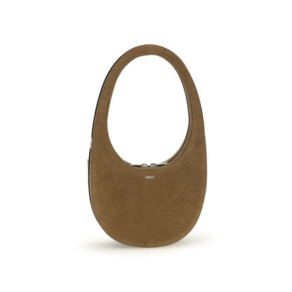 Shoulder Bag by Coperni for women in bos taurus calf suede leather brown presents a versatile silhouette, showcasing a secure and versatile internal-pockets with versatile shoulder-strap, adjustable-strap & detachable-strap for a sophisticated look.