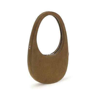 Shoulder Bag by Coperni for women in bos taurus calf suede leather brown showcases a enviable silhouette, artfully detailed with a secure , organized internal-pockets, and versatile shoulder-strap, adjustable-strap & detachable-strap for a enviable look.