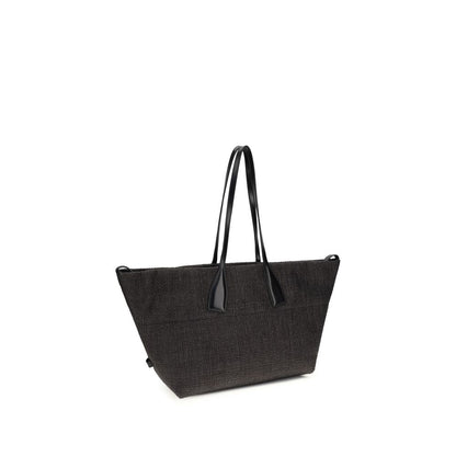 Shoulder Bag by Balmain for women in raffia & embossed bos taurus calf leather black features a effortless sophistication silhouette, secured by a magnetic & button with ample cardholder and versatile shoulder-strap & handle for a effortless sophistication finish.
