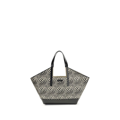 Tote Shoulder Bag by Marni for women in raffia polyamide polyester leather & cotton black, patterned & signature features a effortless chic silhouette with a secure , ample , and versatile handle for a effortless chic finish.