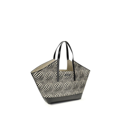 Tote Shoulder Bag by Marni for women in raffia polyamide polyester leather & cotton black, patterned & signature features a enviable silhouette, showcasing a secure , ample , and enviable handle for a enviable finish.