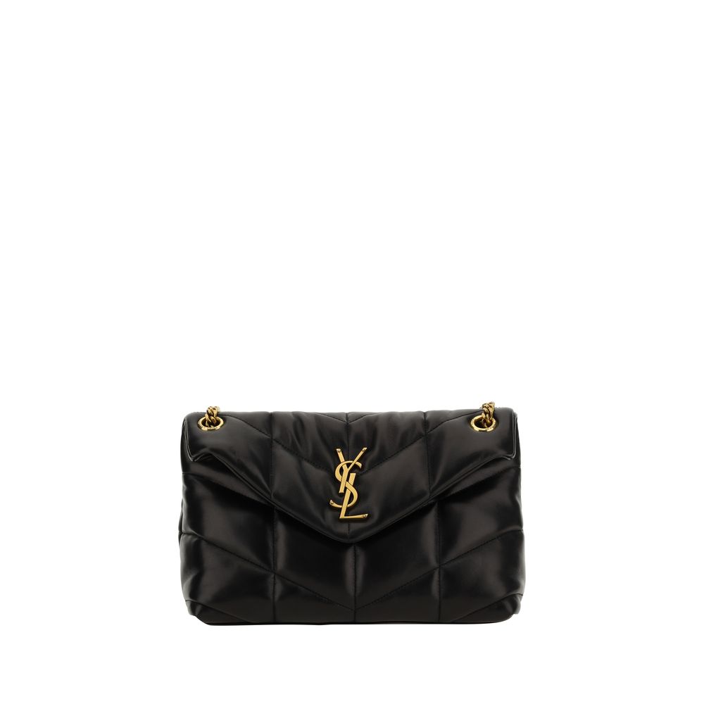 2-in-1 Shoulder & Crossbody Quilted Bag by Saint Laurent for women in lambskin leather black, gold & signature features a effortless sophistication silhouette, secured by a magnetic & button with ample single-compartment and versatile crossbody-strap & shoulder-strap for a effortless sophistication finish.