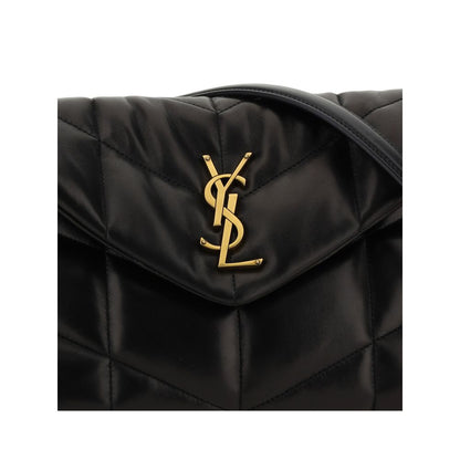 2-in-1 Shoulder & Crossbody Quilted Bag by Saint Laurent for women in lambskin leather black, gold & signature features a effortless sophistication silhouette, secured by a magnetic & button with ample single-compartment and versatile crossbody-strap & shoulder-strap for a effortless sophistication finish.