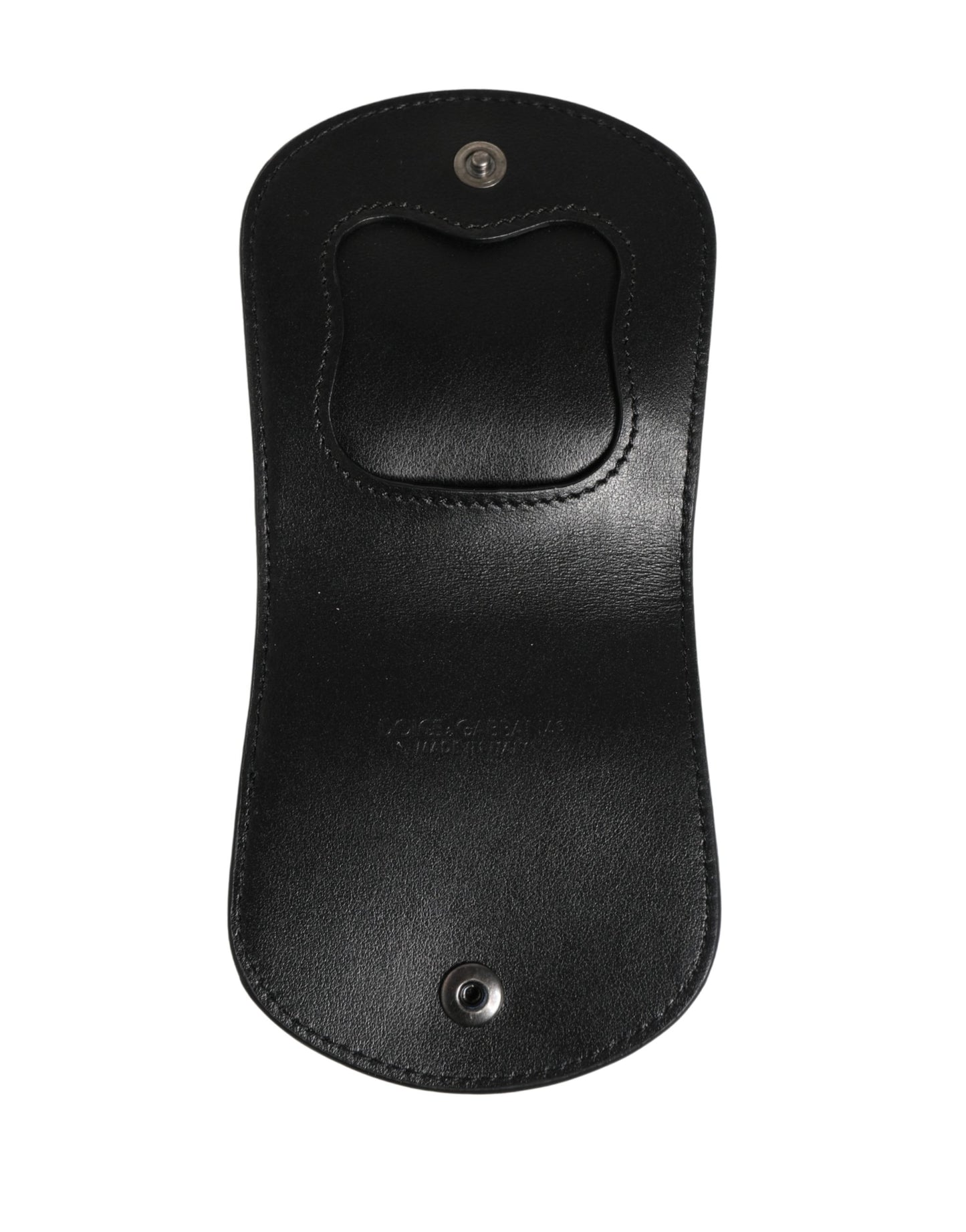 Wallet by Dolce & Gabbana for men in exotic leather & viscose black showcases a refined silhouette, artfully capturing the essence of the refined Exotic Leather Viscose Wallet design with functional compact-design bifold.