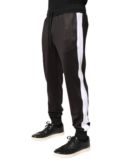 Dolce & Gabbana Brown Polyester Skinny Jogger Trouser Pants