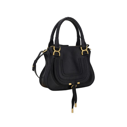 Shoulder Flap Bag by Chloé for women in bos taurus calfskin leather black, signature & monogram features an effortlessly chic silhouette with a secure flap & zipper, ample external-pockets, and versatile shoulder-strap, handle & adjustable-strap for effortlessly chic everyday luxury.