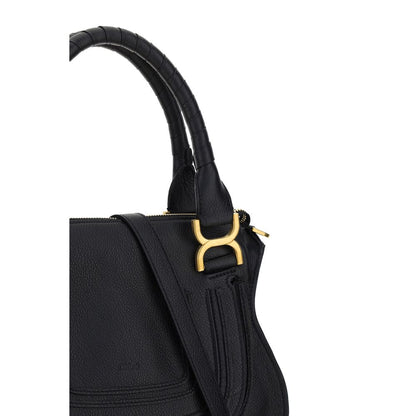 Shoulder Flap Bag by Chloé for women in bos taurus calfskin leather black, signature & monogram showcases a enviable silhouette, artfully detailed with a secure flap & zipper, organized external-pockets, and versatile shoulder-strap, handle & adjustable-strap for a enviable look.