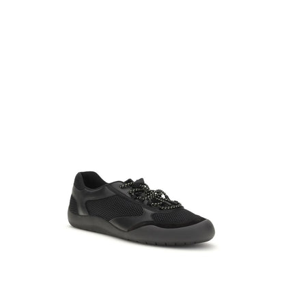 Athletic Sneakers by Prada for men in bos taurus calf leather & polyester black & patterned presents a sleek silhouette, perfectly capturing the athletic style essence of Men's Athletic Bos Taurus Calf Leather & Polyester Sneakers with its sleek design and premium finish.