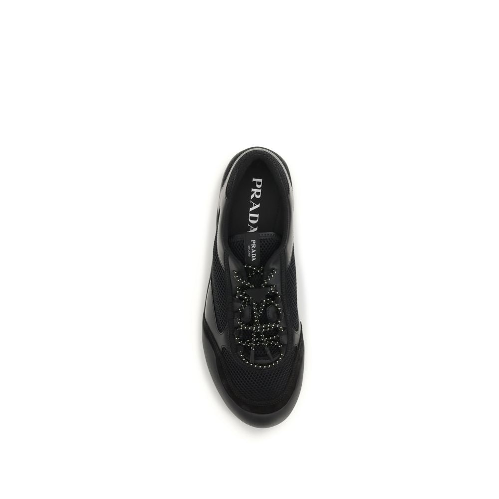 Athletic Sneakers Prada men bos taurus calf leather & polyester black & patterned featuring a avant-garde Men's Athletic Bos Taurus Calf Leather & Polyester Sneakers design with a avant-garde athletic style for a refined finish.