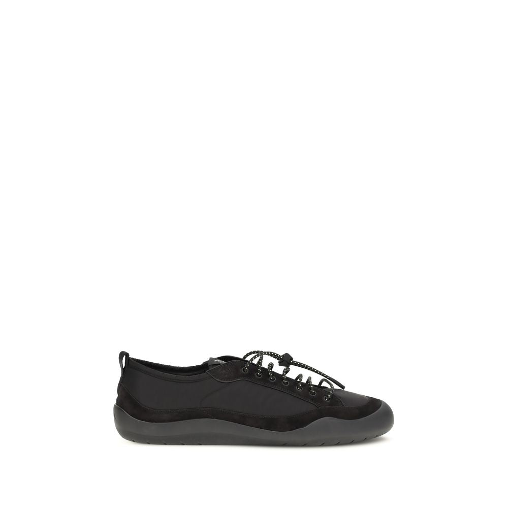 Athletic Sneakers by Prada for men in polyamide leather black & patterned showcases an impeccable silhouette, defined by an impeccable athletic style design that perfectly captures the essence of the Men's Athletic Polyamide Leather Sneakers.