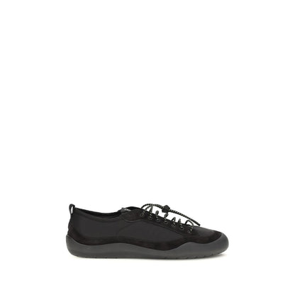 Athletic Sneakers by Prada for men in polyamide leather black & patterned showcases an impeccable silhouette, defined by an impeccable athletic style design that perfectly captures the essence of the Men's Athletic Polyamide Leather Sneakers.