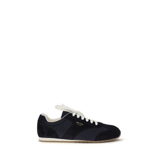 Sneakers by Prada for men in bos taurus suede calf leather blue features an timeless silhouette from the Men's Low Top Bos Taurus Suede Calf Leather Sneakers collection, showcasing a signature low-top style with an timeless finish.