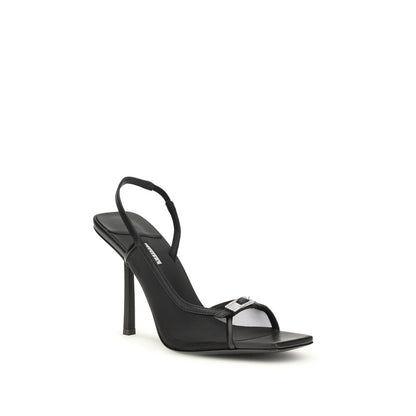 Stiletto Sandals by LE SILLA for women in bos taurus calf leather black features an effortlessly chic silhouette from the Vittoria Women's Bos Taurus Calf Leather Stiletto Sandals collection, showcasing a effortlessly chic stiletto and elegant square toe style.