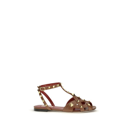 Valentino Garavani Women's Goatskin Leather Sandals - Brown