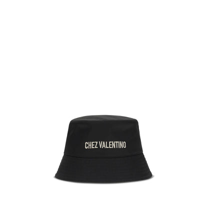 Bucket Hat by Valentino Garavani for men in cotton polyester black features an cosmopolitan chic silhouette, showcasing the cosmopolitan chic design of the Cotton Polyester Bucket Hat collection with a sophisticated cosmopolitan chic finish.
