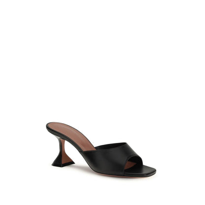 Stiletto Geometric Sandals by Amina Muaddi for women in bos taurus calf leather black & signature features an effortlessly chic silhouette from the Women's Bos Taurus Calf Leather Stiletto Geometric Sandals collection, showcasing a effortlessly chic stiletto geometric-heel and elegant square toe style.