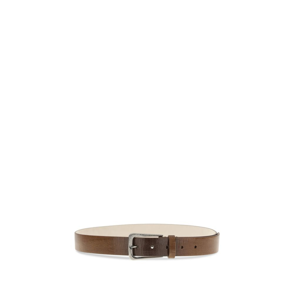 Belt by Brunello Cucinelli for women in bos taurus calf leather brown presents a artisanal silhouette from the Bos Taurus Calf Leather Belt collection, showcasing an artisanal design and refined craftsmanship for a artisanal look.