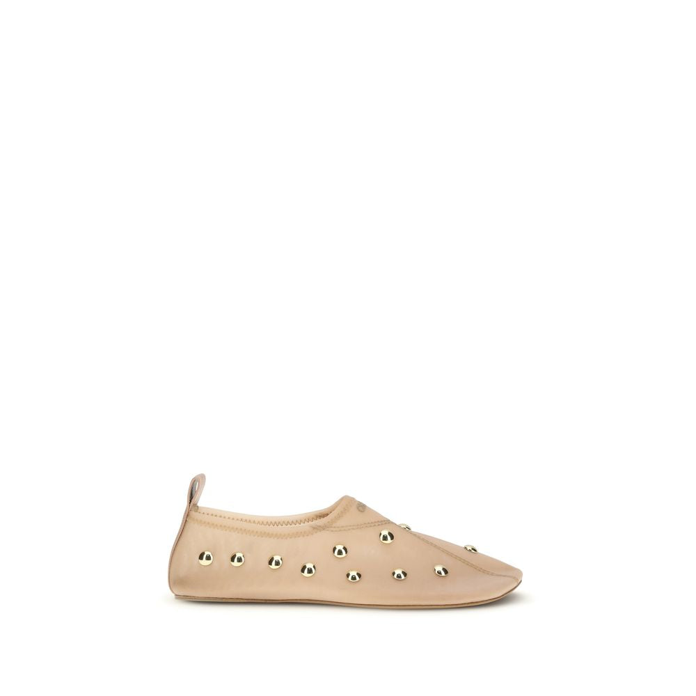 Ballet Flat Shoes by Chloé for women in polyamide & mesh gold, multicolor & transparent showcases a enchanting silhouette as part of the Women's Polyamide & Mesh Ballet Flat Shoes collection, defined by a enchanting and for a enchanting look.