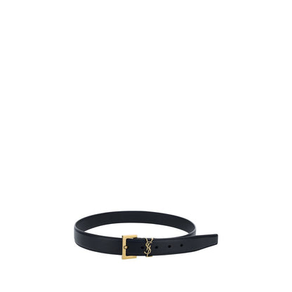 Belt by Saint Laurent for women in bos taurus calf leather black features a bohemian chic silhouette, showcasing the bohemian chic Bos Taurus Calf Leather Belt design with a sophisticated bohemian chic finish.